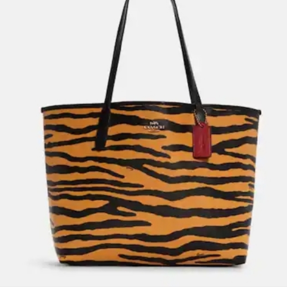 Coach City Tote in Tiger Print